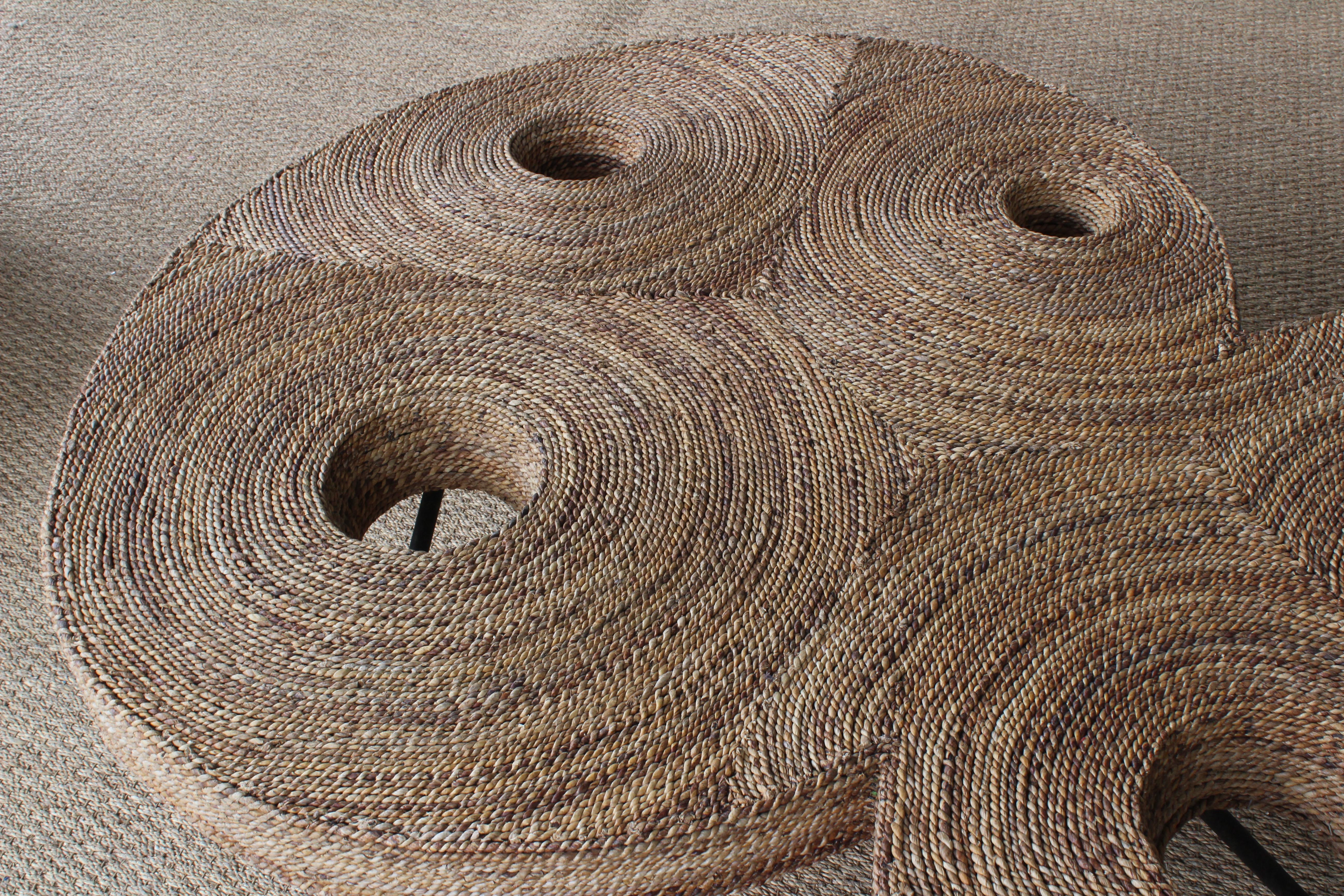 Woven Rope Coffee Table In Good Condition In Los Angeles, CA