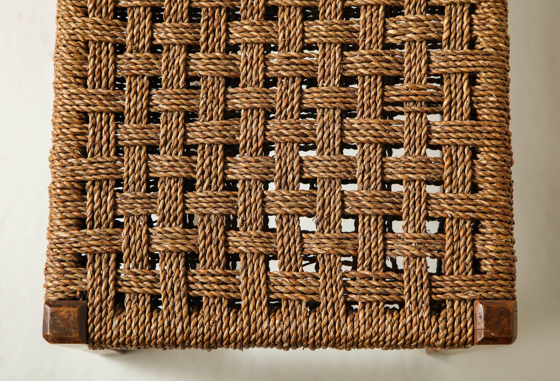 Woven Rope Luggage Stool In Good Condition In Greenwich, CT