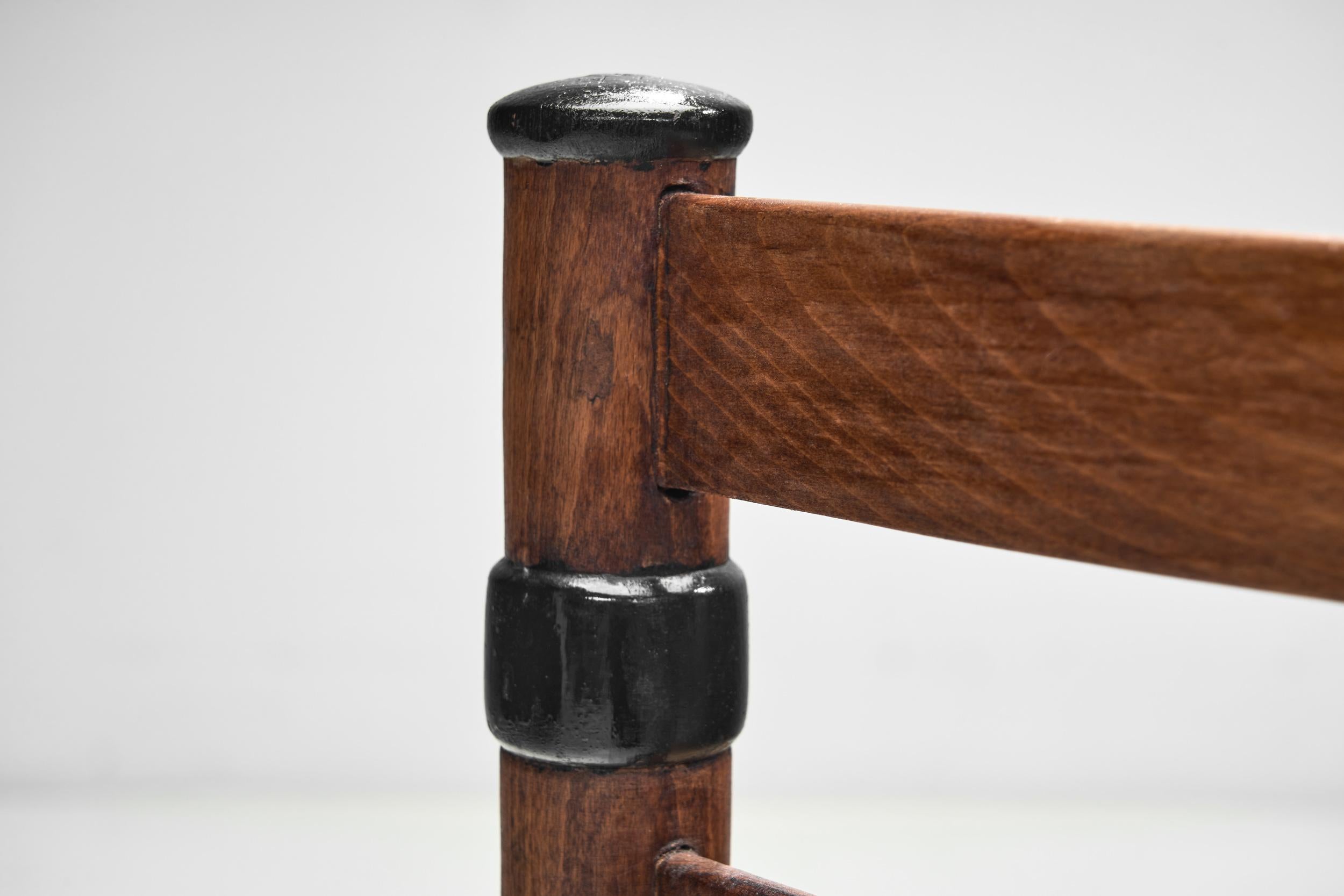 Chaise d'école Amsterdamse en jonc tissé Jac. Levee, Pays-Bas, années 1930 en vente 3