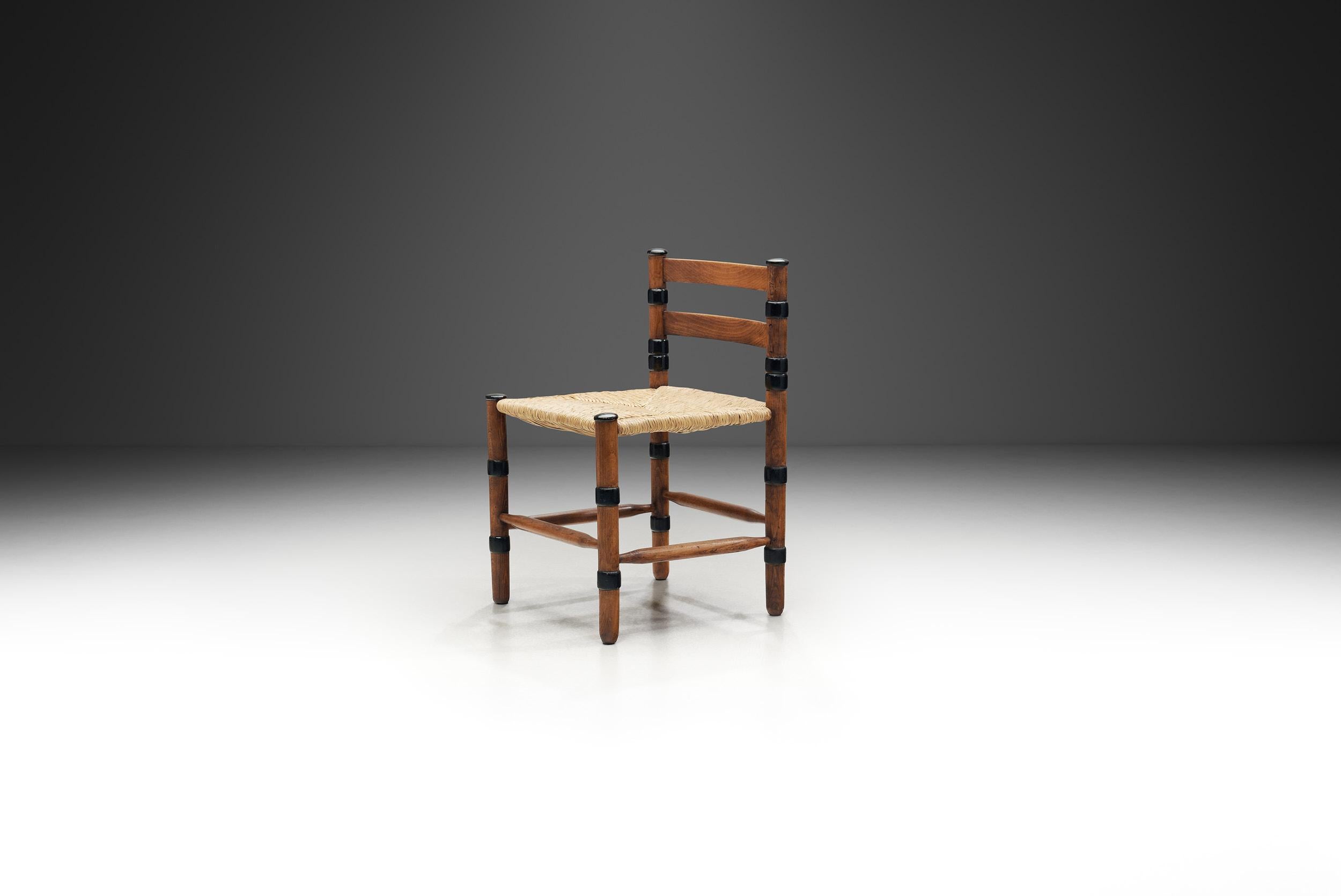 Néerlandais Chaise d'école Amsterdamse en jonc tissé Jac. Levee, Pays-Bas, années 1930 en vente