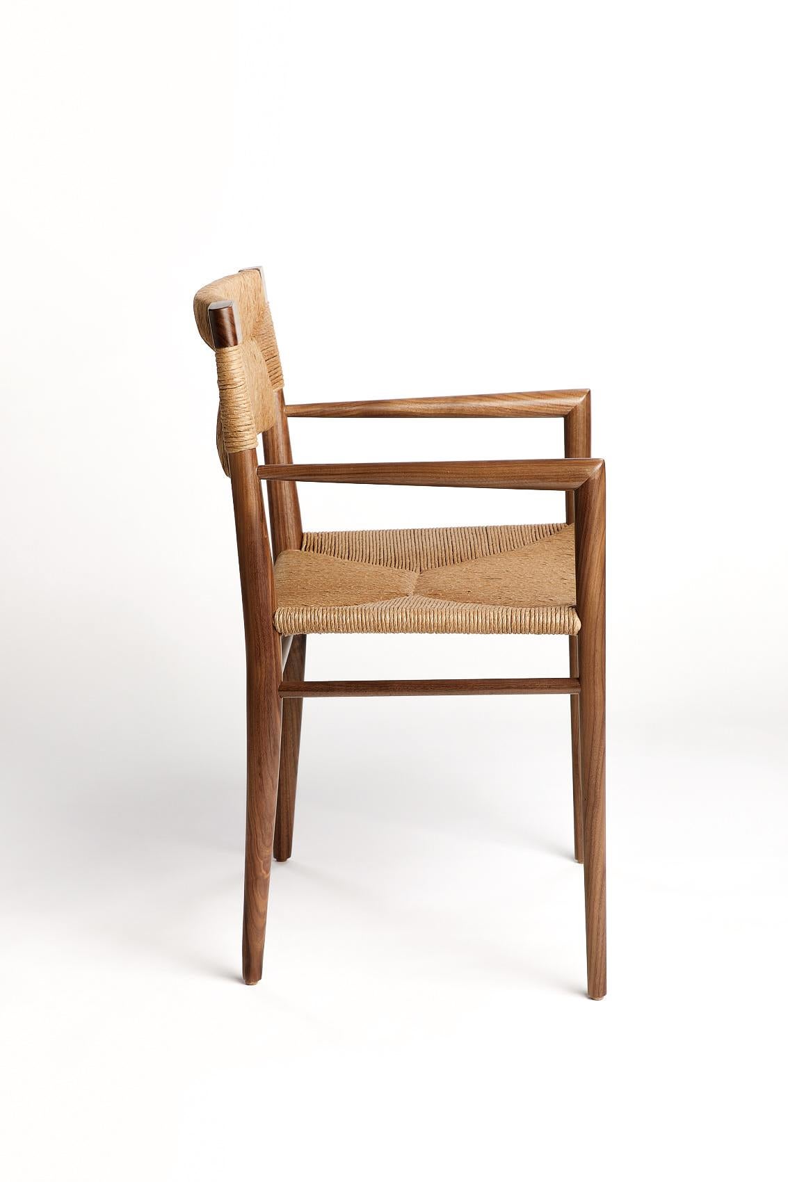 woven dining armchair