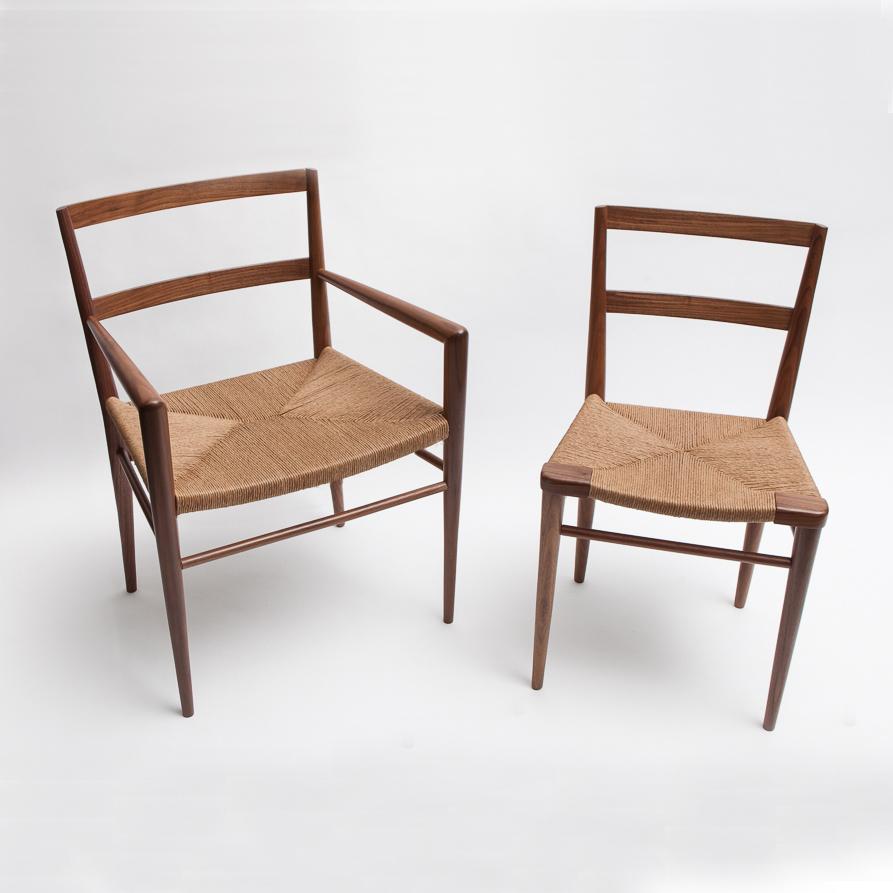 Silla auxiliar de comedor Woven Rush de Mel Smilow Estadounidense en venta