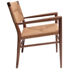 Fauteuil de salon en jonc tissé de Mel Smilow