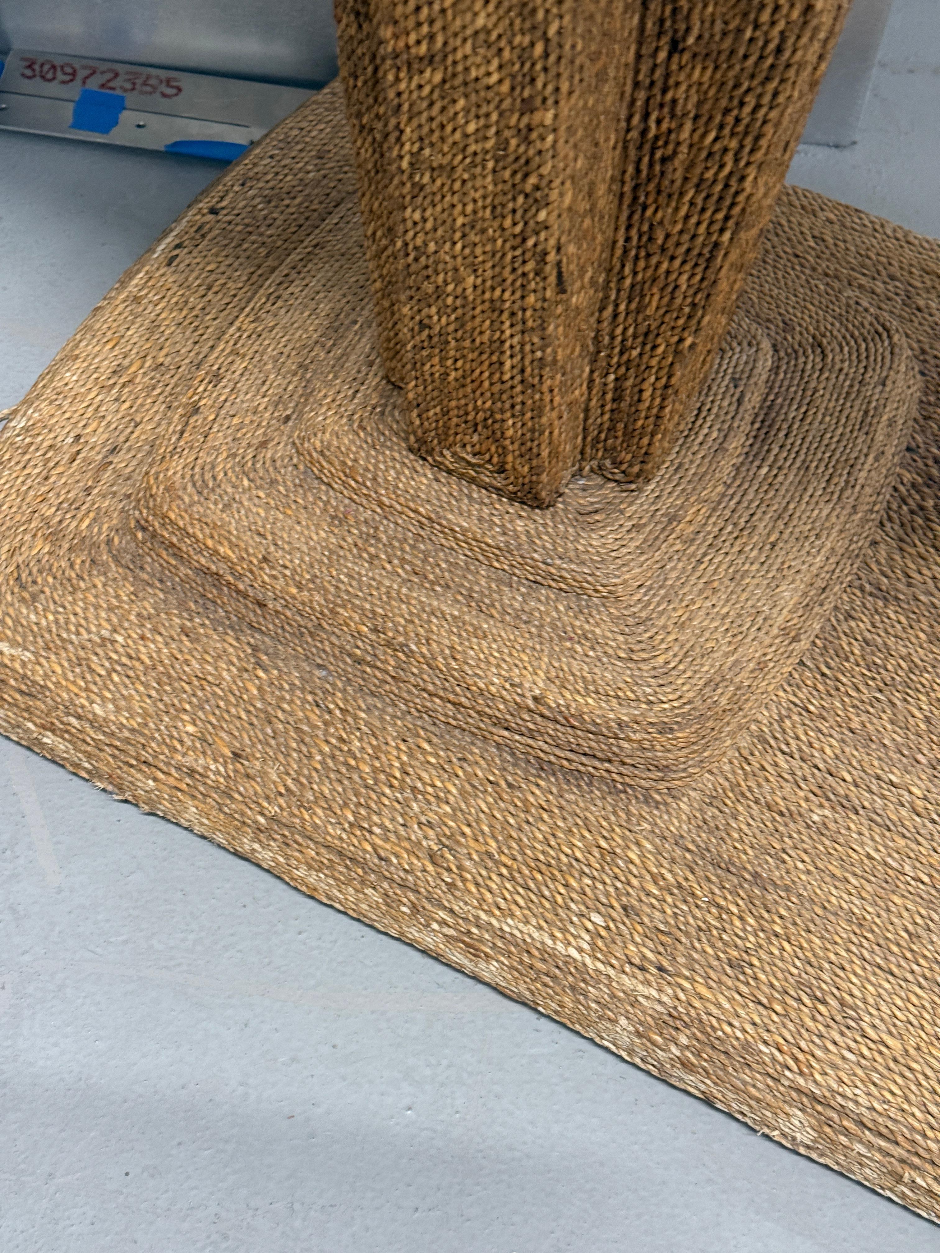 Woven Seagrass Console Table by Century For Sale 11