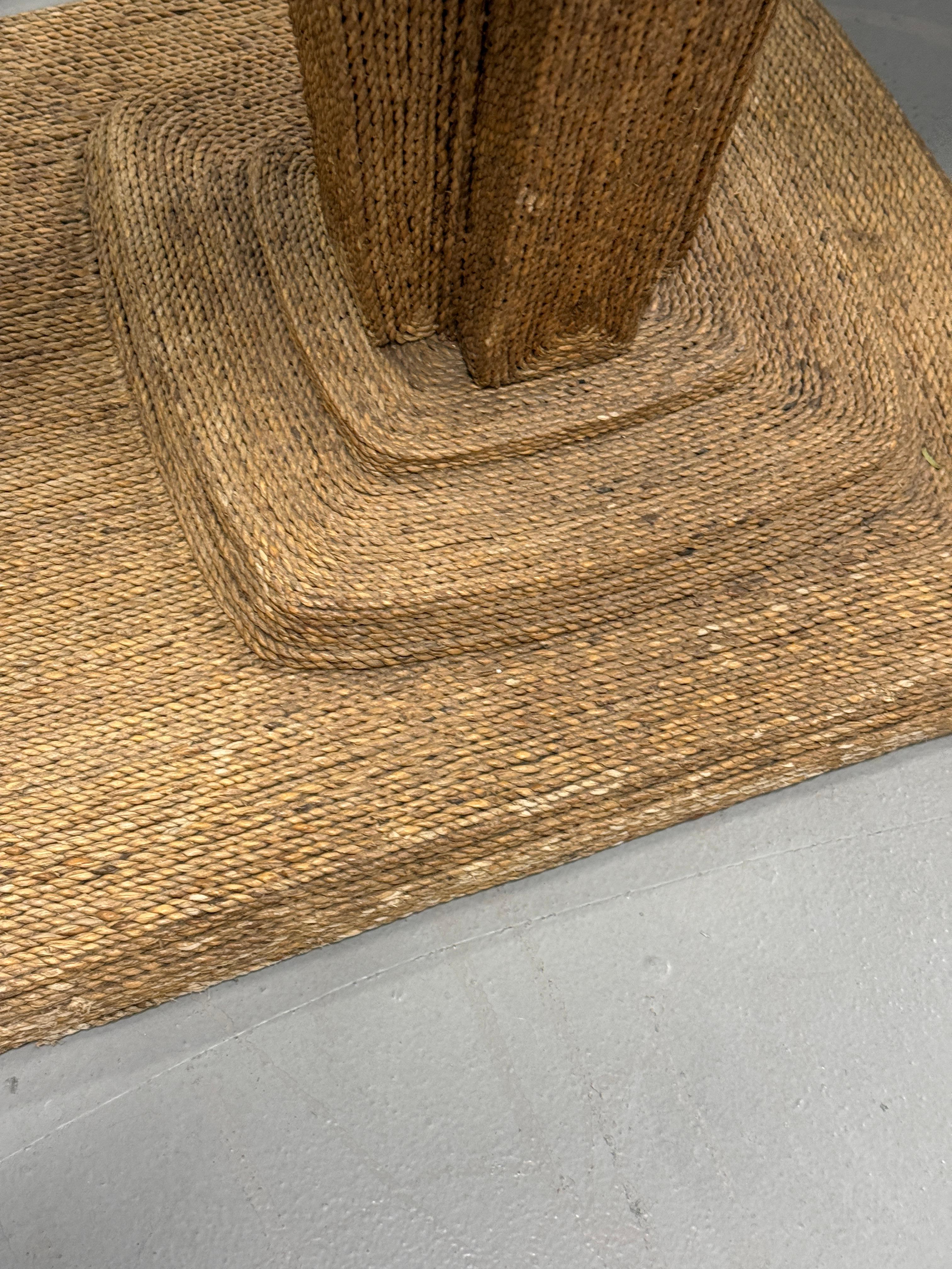 Woven Seagrass Console Table by Century For Sale 12