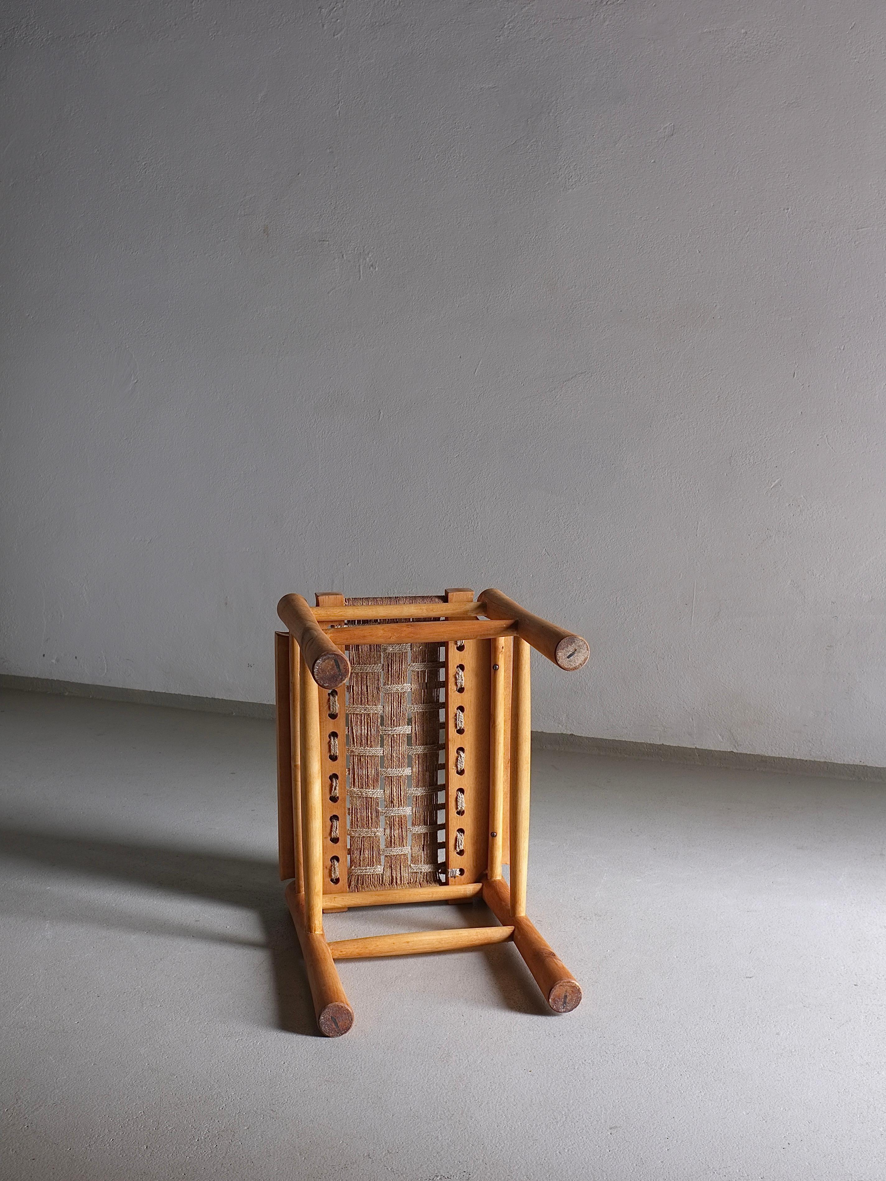 Gewebter Sitzhocker, Frankreich, 1960er Jahre im Angebot 3