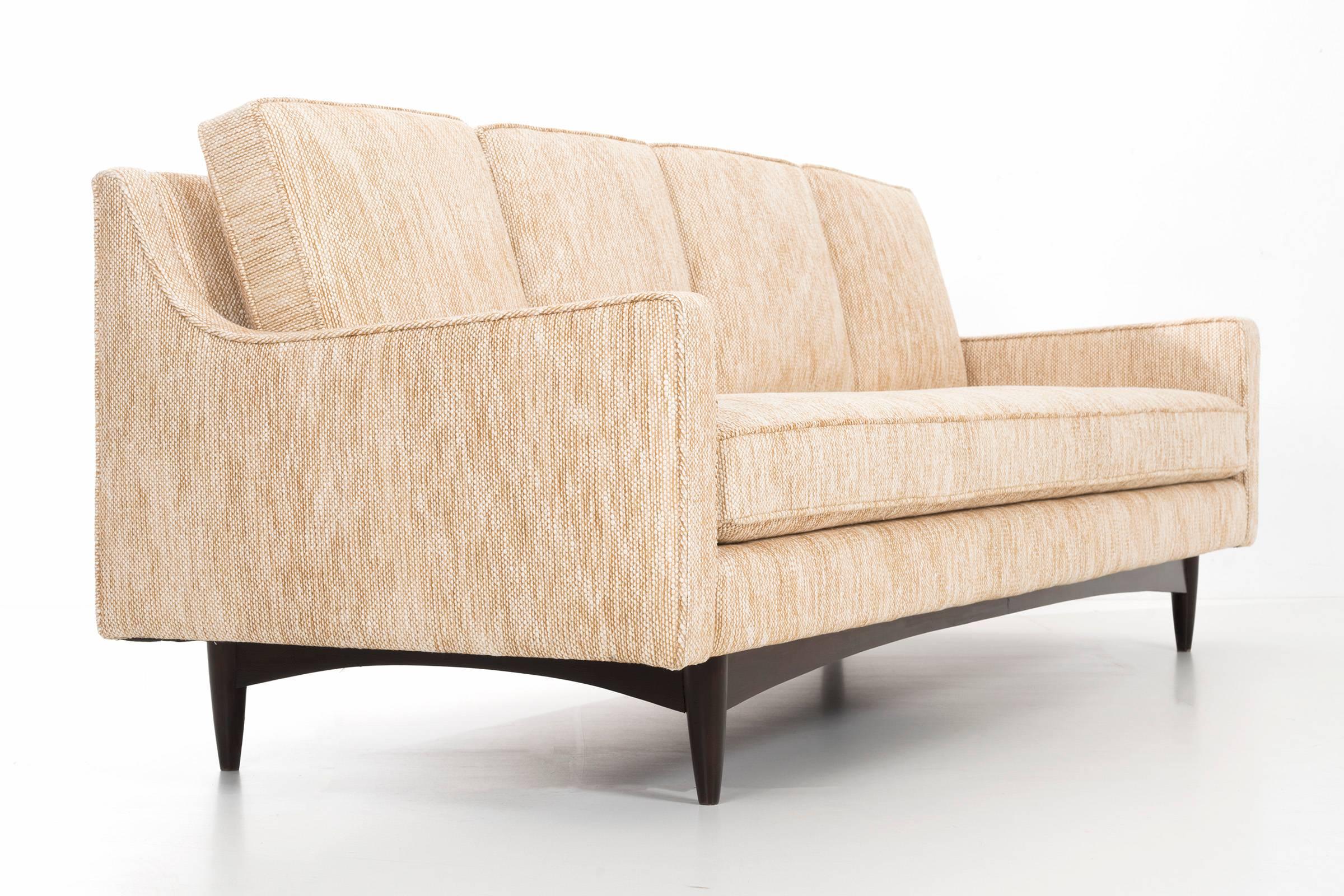 Italian Woven Sofa in the Style of Borsani