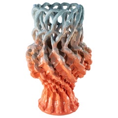 Vase à fleurs en grès tissé de Milan Pekař et Tereza Sluková