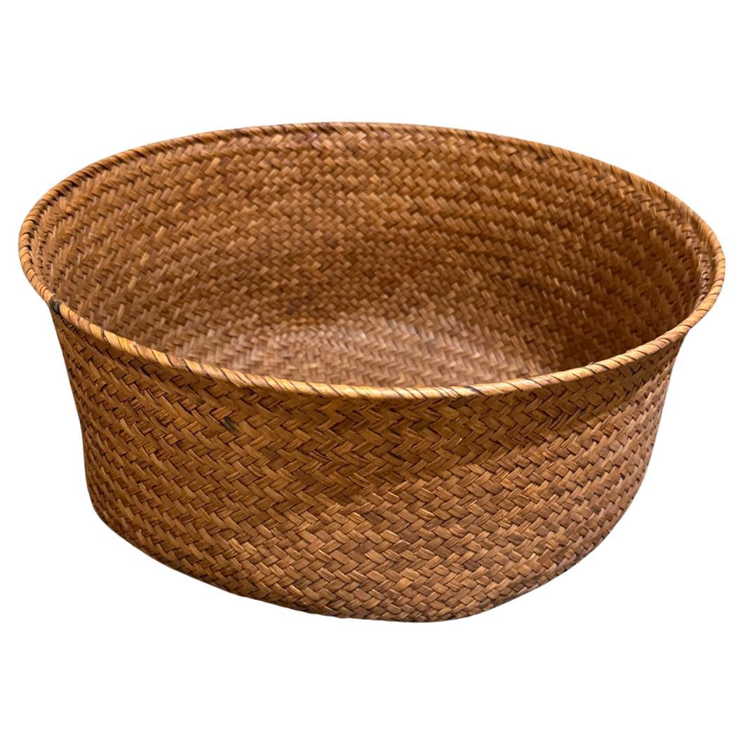 Cestino di vimini intrecciato di forma rotonda Vintage By