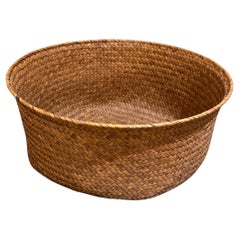 Cestino di vimini intrecciato di forma rotonda Vintage By