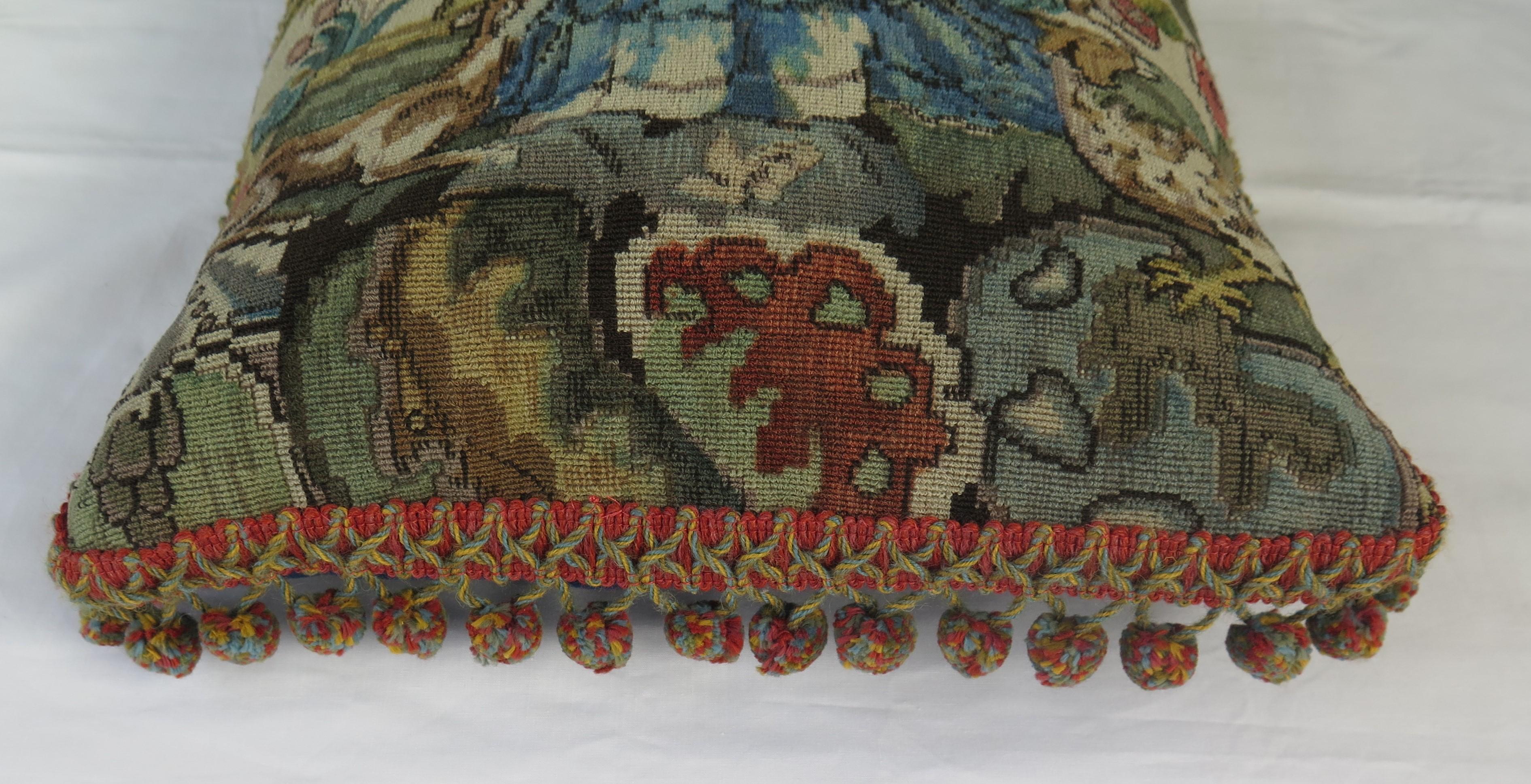 Woven Tapestry Cushion or Pillow in Aubusson style, French, 19th Century 10
