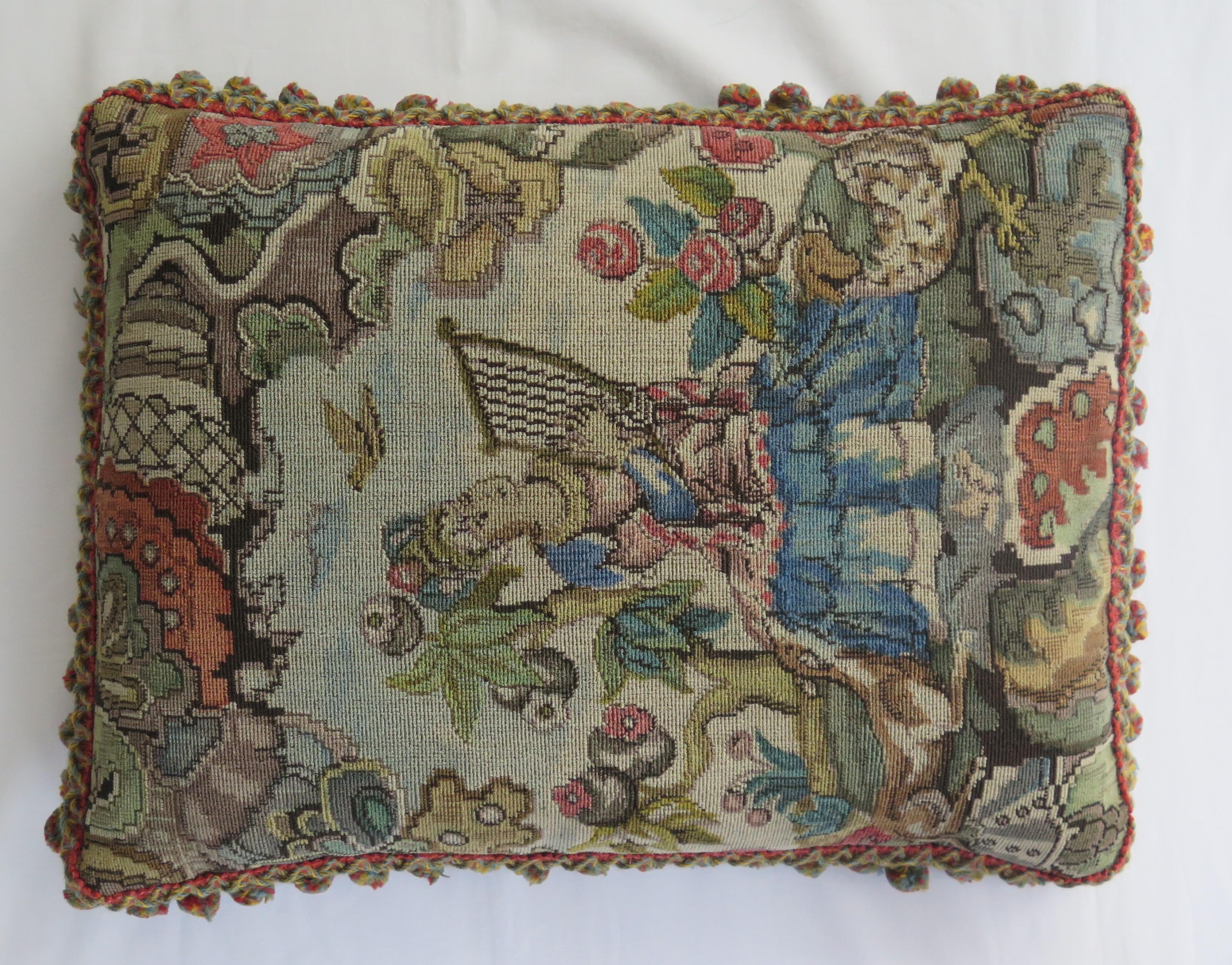 Woven Tapestry Cushion or Pillow in Aubusson style, French, 19th Century 4