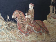 Italian Woven Tapestry of Rider