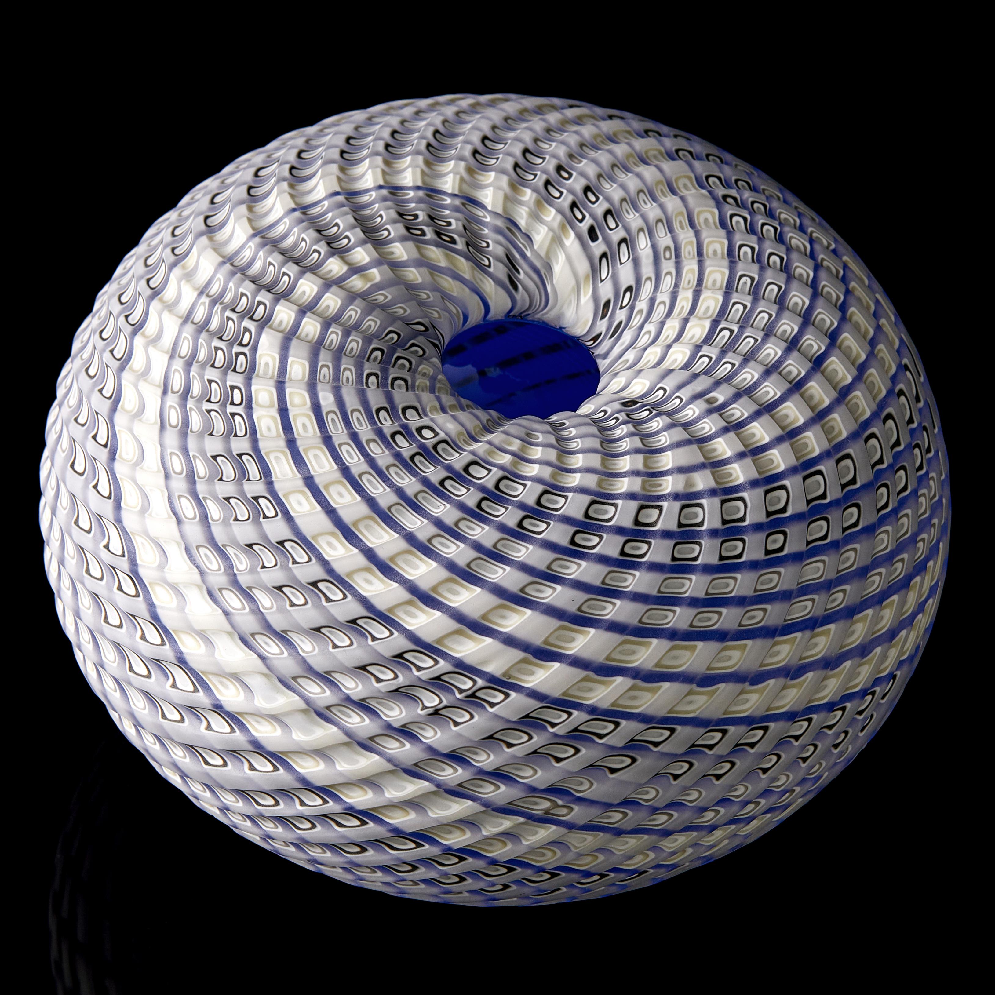 Woven Three Tone Blue Trio, a Blue and White Glass Installation by Layne Rowe In New Condition In London, GB