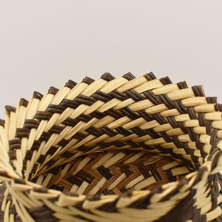 small black woven basket