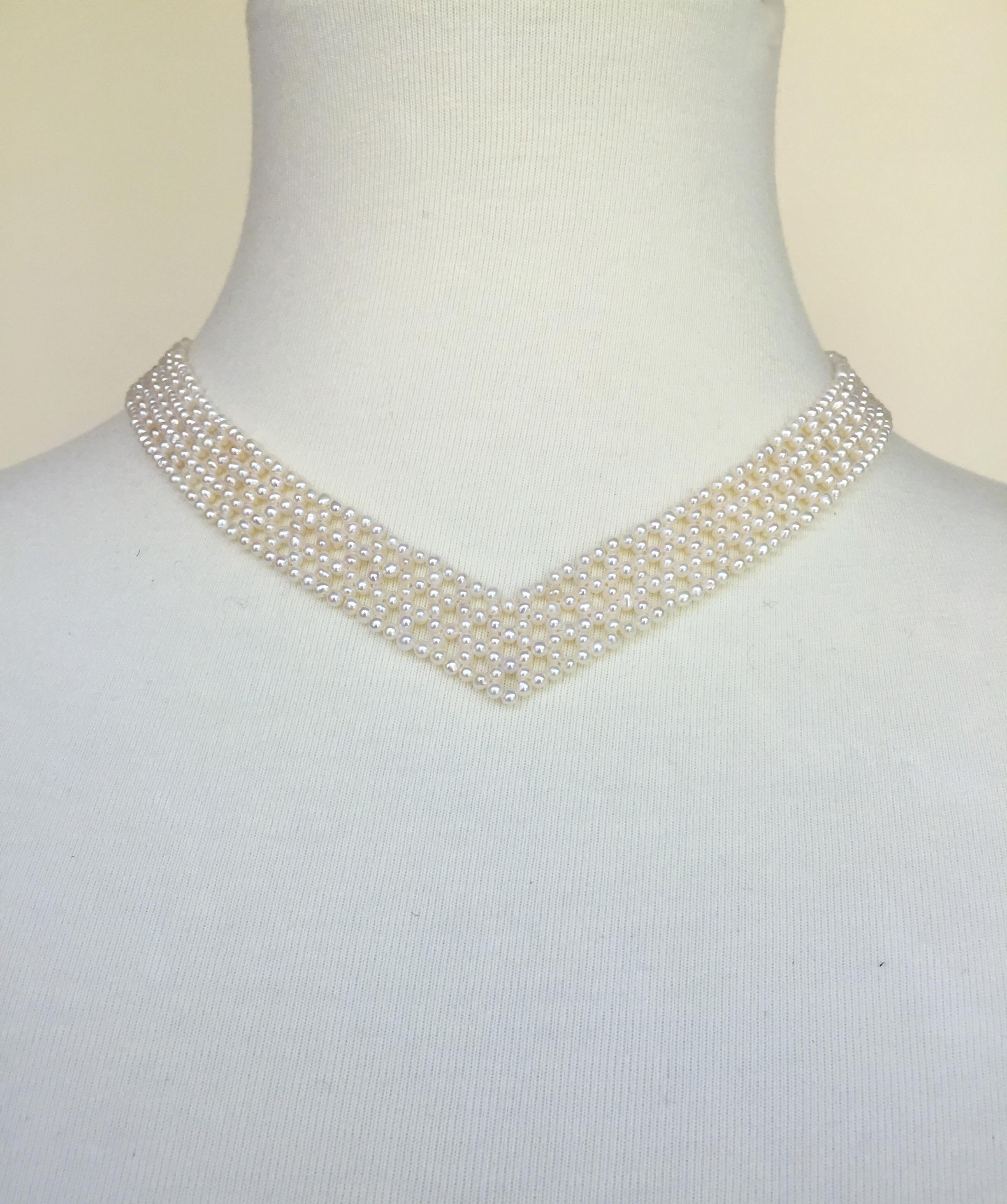 pearl necklace with brooch