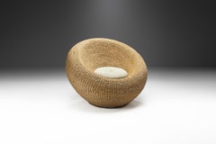 Woven Wicker Bird's Nest Chair in the Manner of Isamu Kenmochi, Europe, ca 1960s