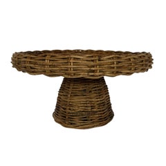 Woven Wicker Cake Stand