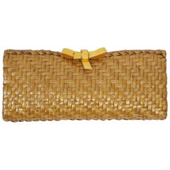 Vintage Woven Wicker Clutch