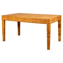 Woven Wicker Coffee Table from the 70s Woven Wicker Coffee Table from the 70s