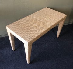 Woven Wicker / Rattan Console Table by Milling Road for Baker