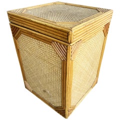 Retro Woven Wicker Stick Rattan Hamper Box