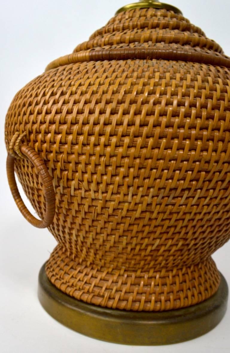 Woven Wicker Table Lamp 2