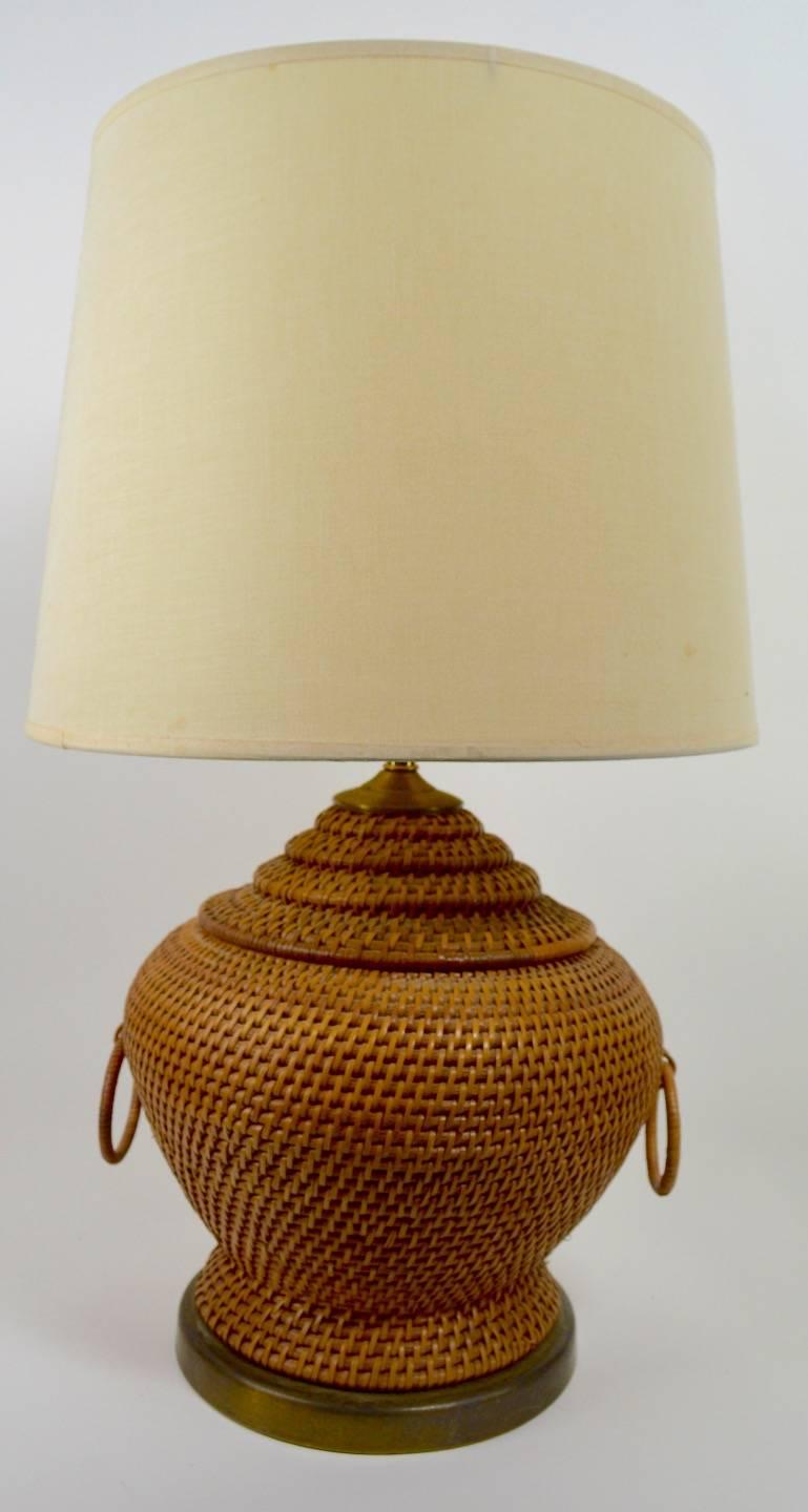 Woven Wicker Table Lamp 3