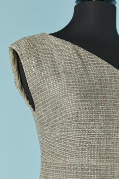 Woven wool sleeveless cocktail dress with tiny sequin ESCADA