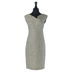 Vestido de cóctel sin mangas de lana tejida con pequeñas lentejuelas ESCADA