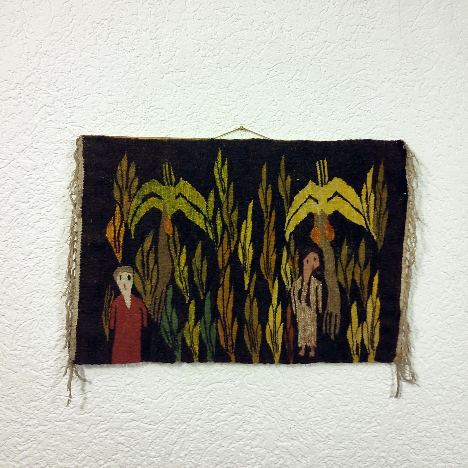 Mid-Century Modern Woven Wool Tapestry in the Style of Evelyn Ackerman For Sale