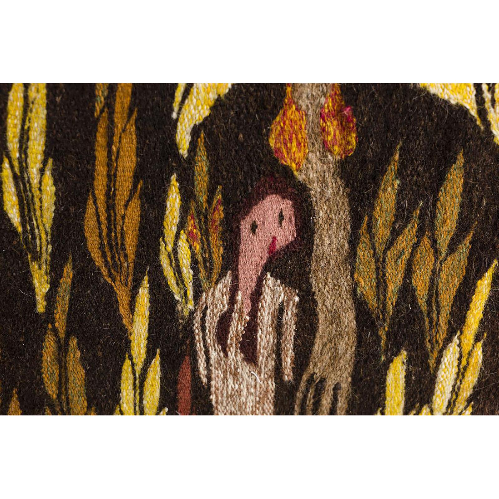 Wandteppich aus gewebter Wolle im Stil von Evelyn Ackerman (Mitte des 20. Jahrhunderts) im Angebot