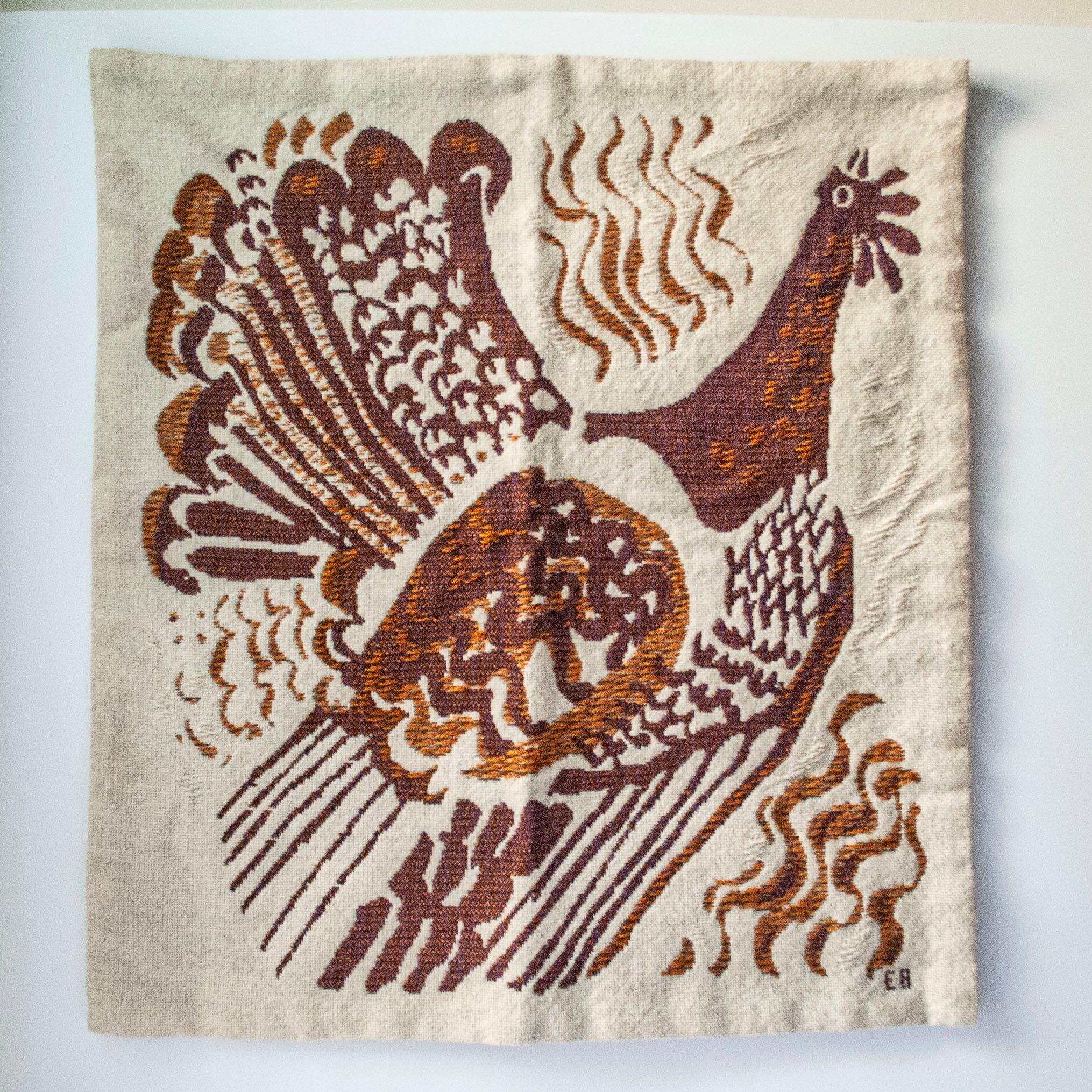 Gewebter Wandteppich von Evelyn Ackerman, Vereinigte Staaten, um 1960

Wandteppich aus Wolle der berühmten amerikanischen Künstlerin Evelyn Ackerman. Neben Künstlern, Architekten und Industriedesignern wie Otto Natzler, Ray und Charles Eames, Peter