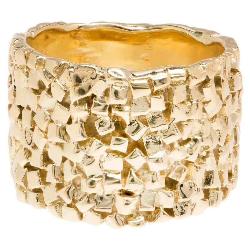 Chanel Diamonds Yellow Gold Band Ring at 1stDibs