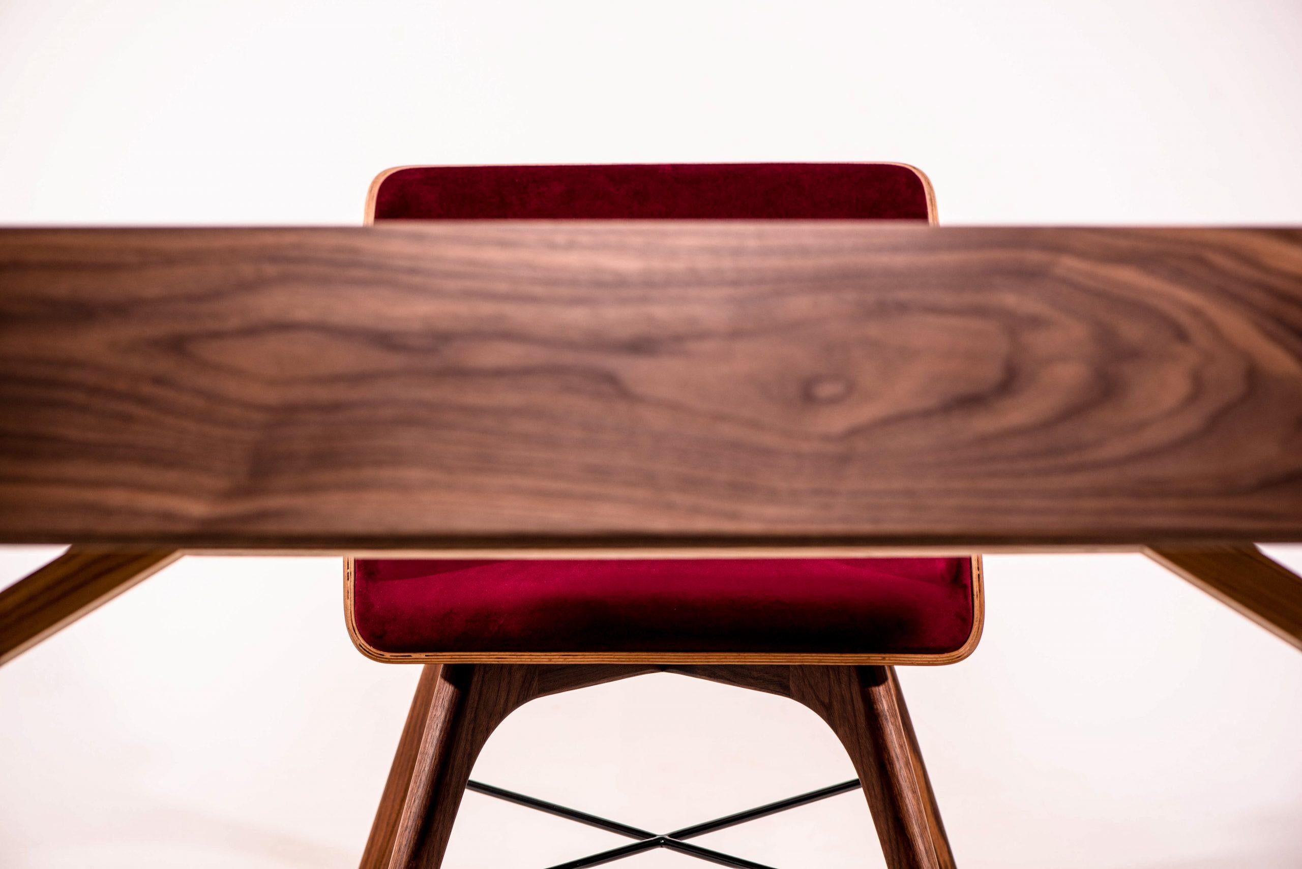 Walnut Wow Desk by Alexandre Caldas For Sale