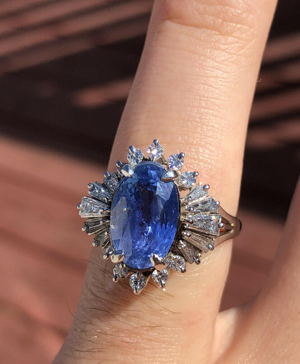 Wow GIA Burma No Heat Platinum Natural Sapphire & Diamond Ring 5.17ctw 8.1g



 Beautiful sapphire & diamond ring 

Very elegant for everyday wear !! 

Approx 0.84 ctw of H SI diamonds 

sapphire size approx ct 4.33



100% NATURAL GIA 

Size