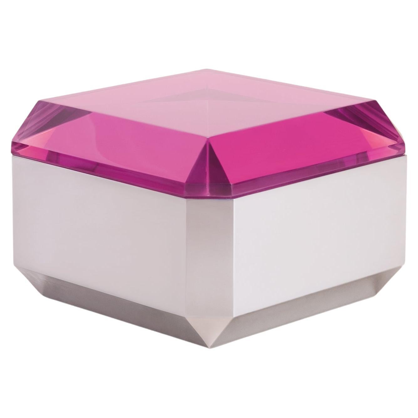 WOW pink small table in resin by MOĆI Collective For Sale