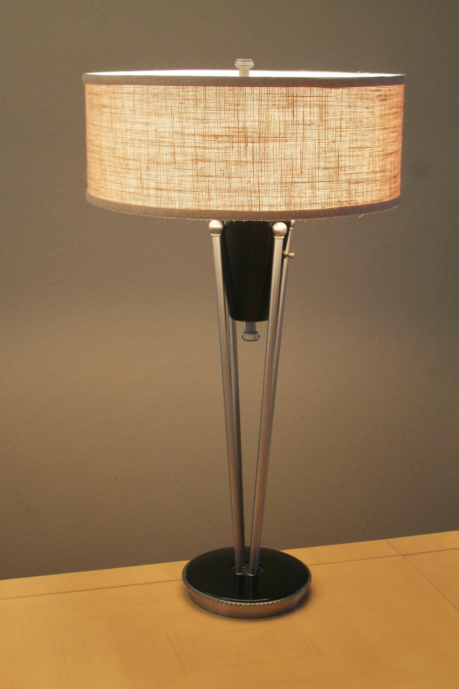 Wow! Stiffel *Incredibles 2* Mid Century Danish Modern Table Lamp Rare Aluminum! For Sale 2