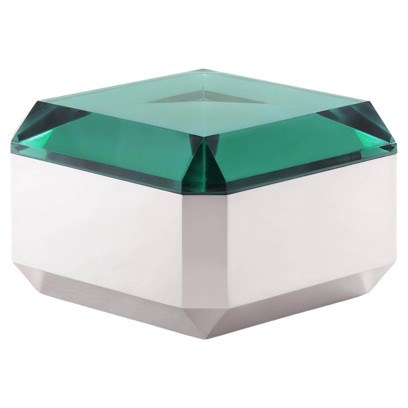 WOW verde como small table in resin by MOĆI Collective For Sale