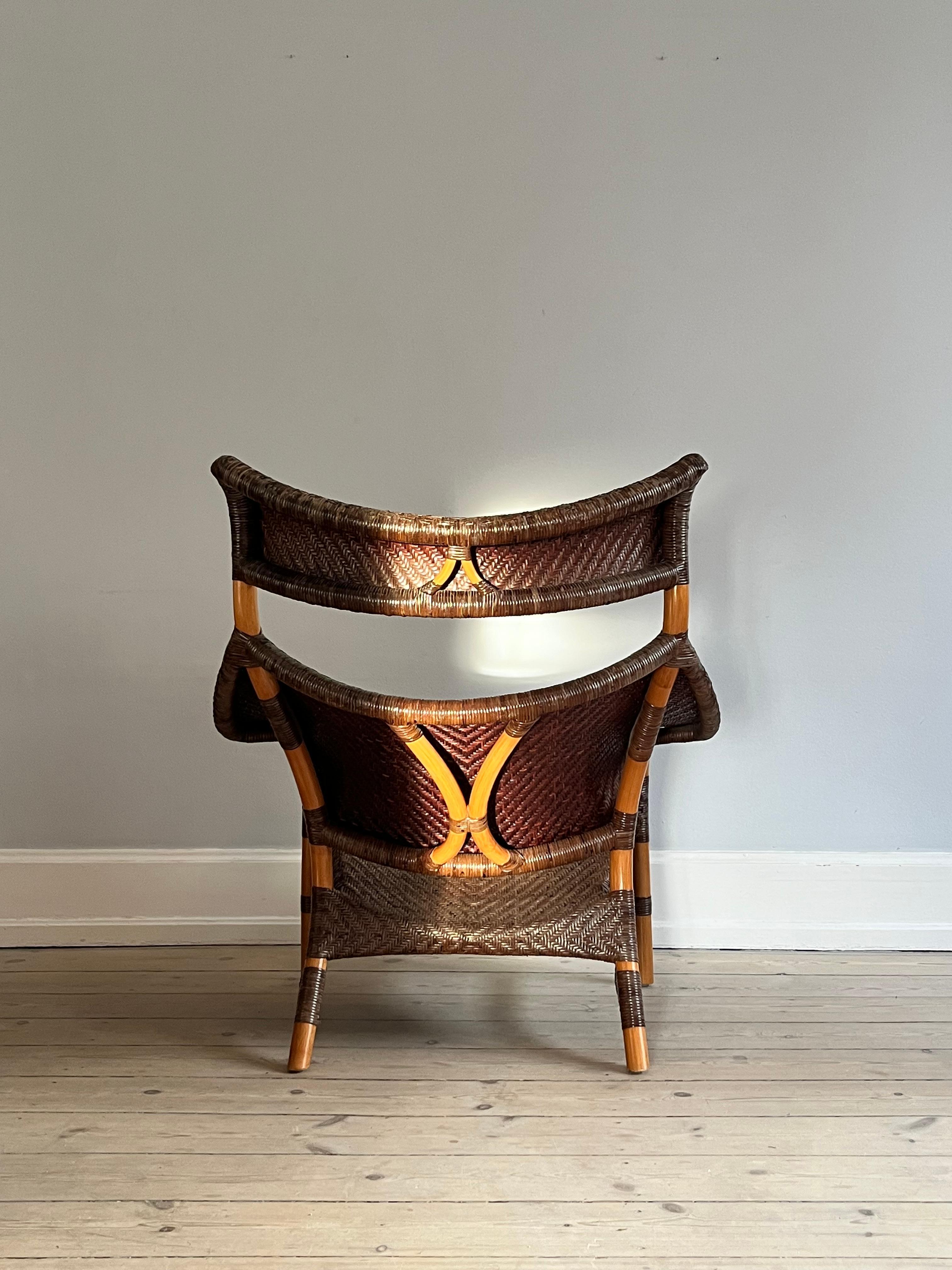 Rattan / Wicker Bamboo Lounge / Living room set by Yuzuru Yamakawa. For Sale 7
