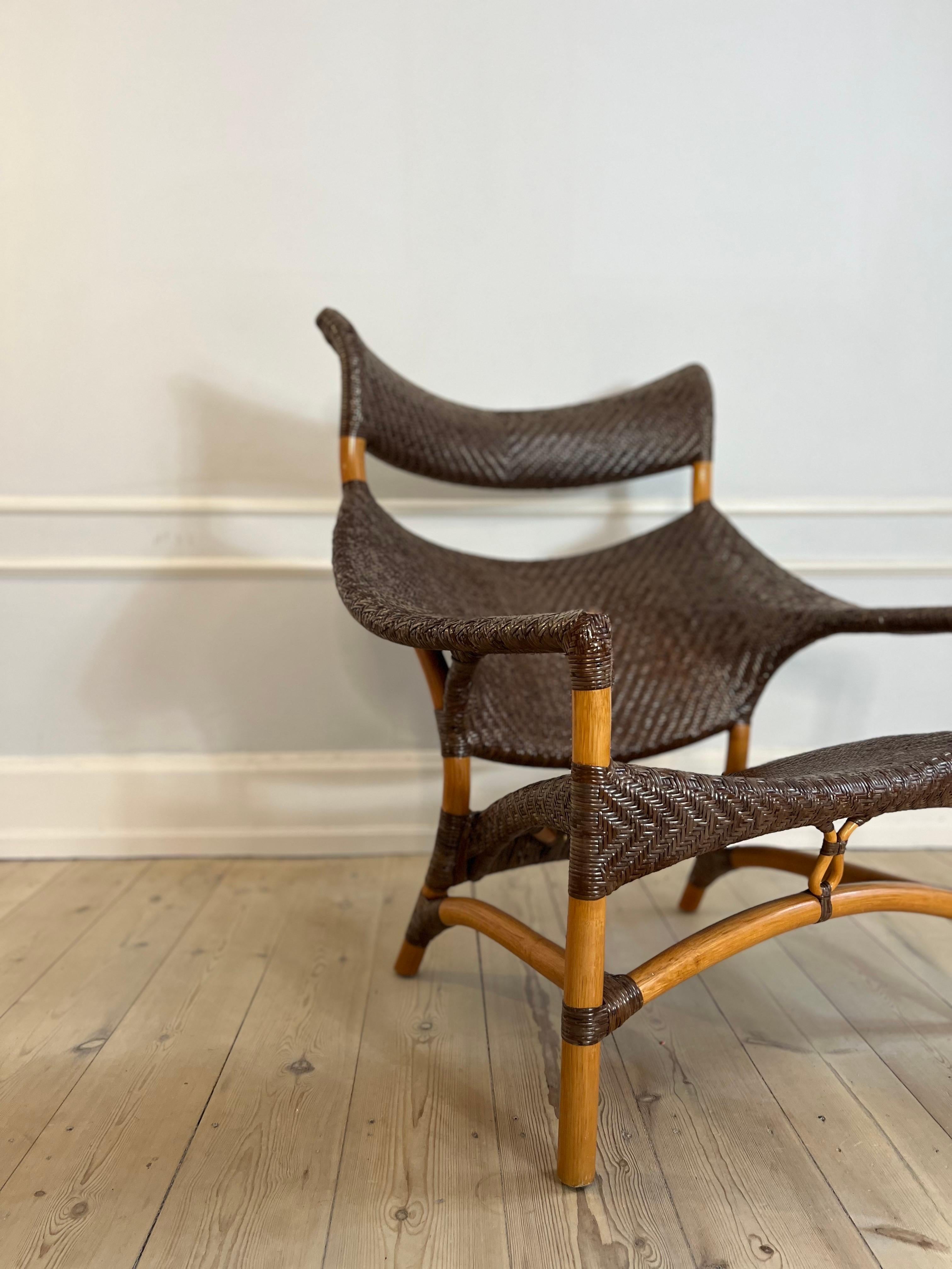 Hand-Woven Rattan / Wicker Bamboo Lounge / Living room set by Yuzuru Yamakawa. For Sale