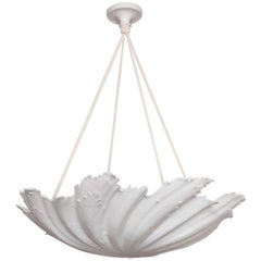 WP Sullivan Plaster Shell Chandelier for Carlos A.