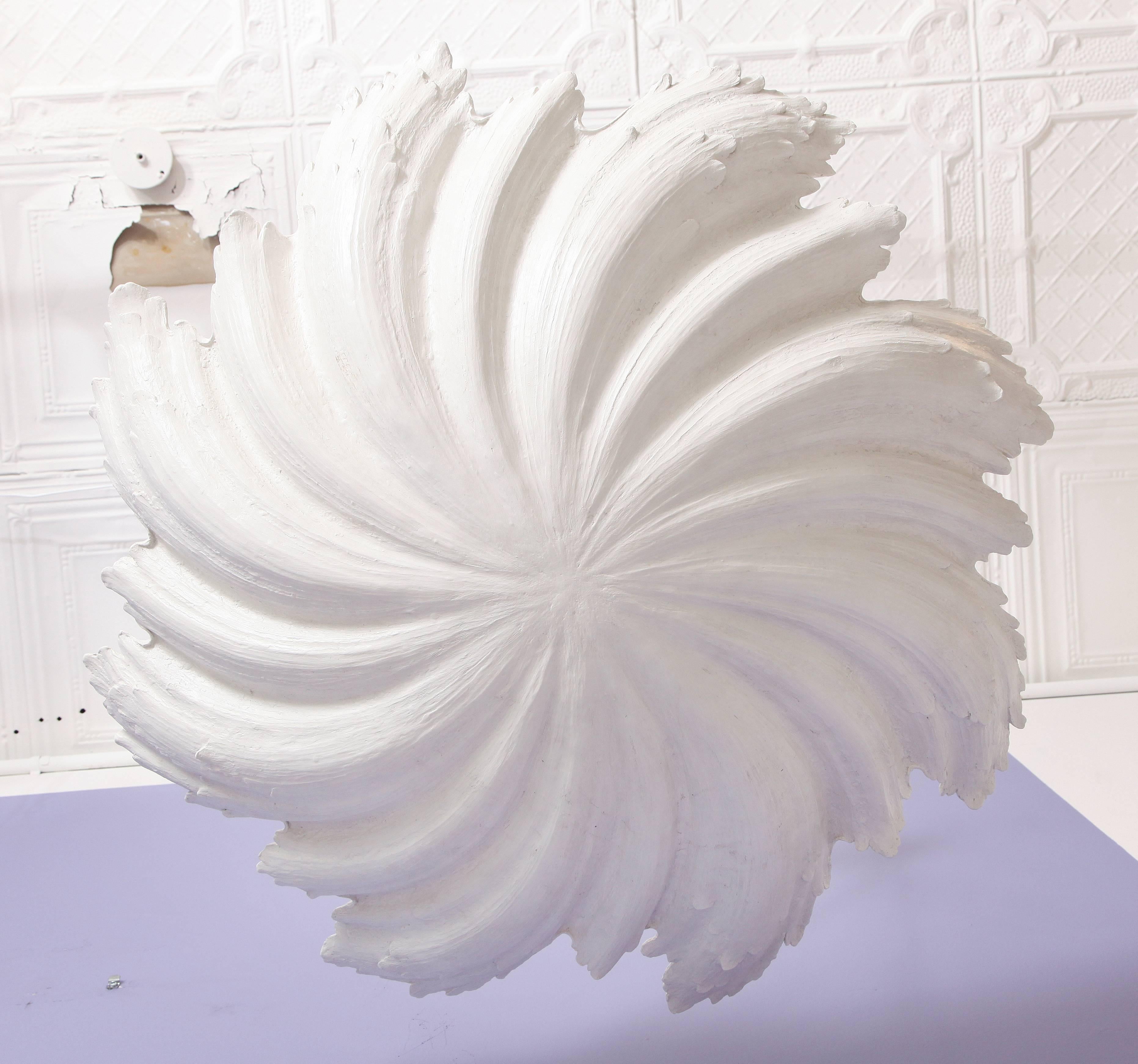 American WP Sullivan Plaster Shell Chandelier for Carlos A.