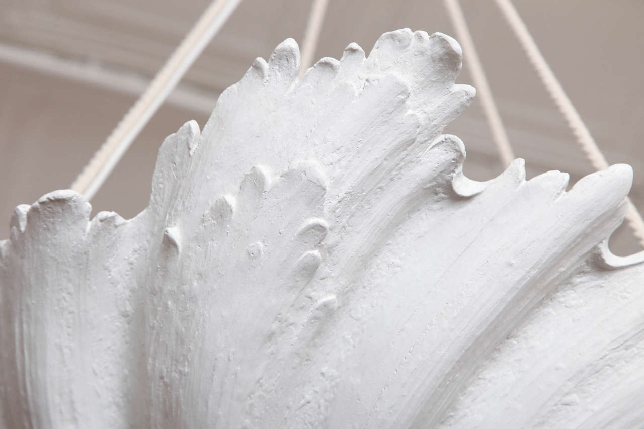 WP Sullivan Plaster Shell Chandelier for Carlos A. In New Condition In New York, NY