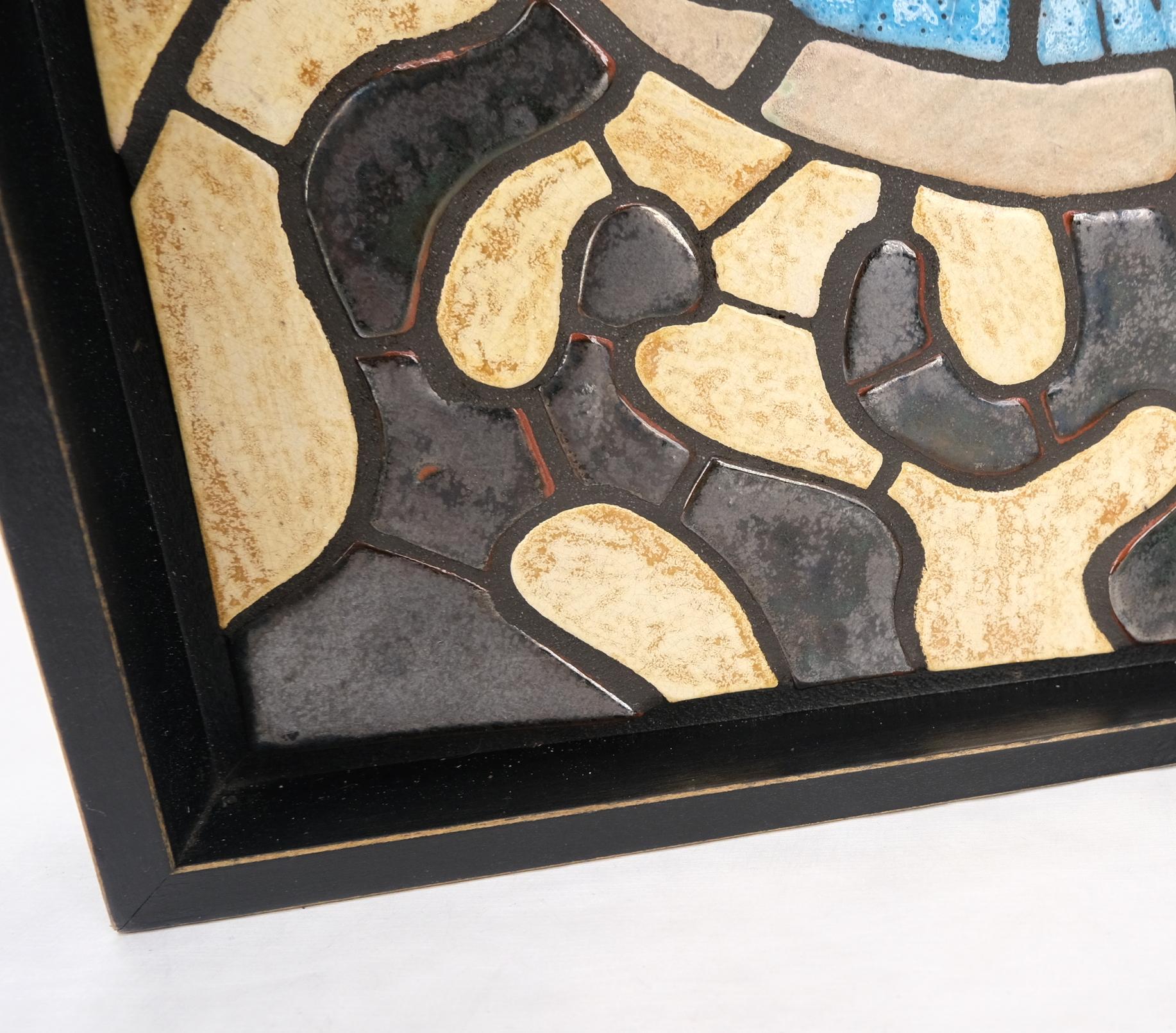Handgefertigte handgefertigte Mosaik Moderne Wand Hängetafel Kunst Skulpturale Fliesen im Angebot 5