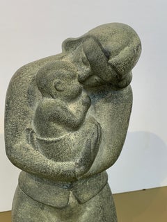 WPA Art Deco Ceramic Mother and Child