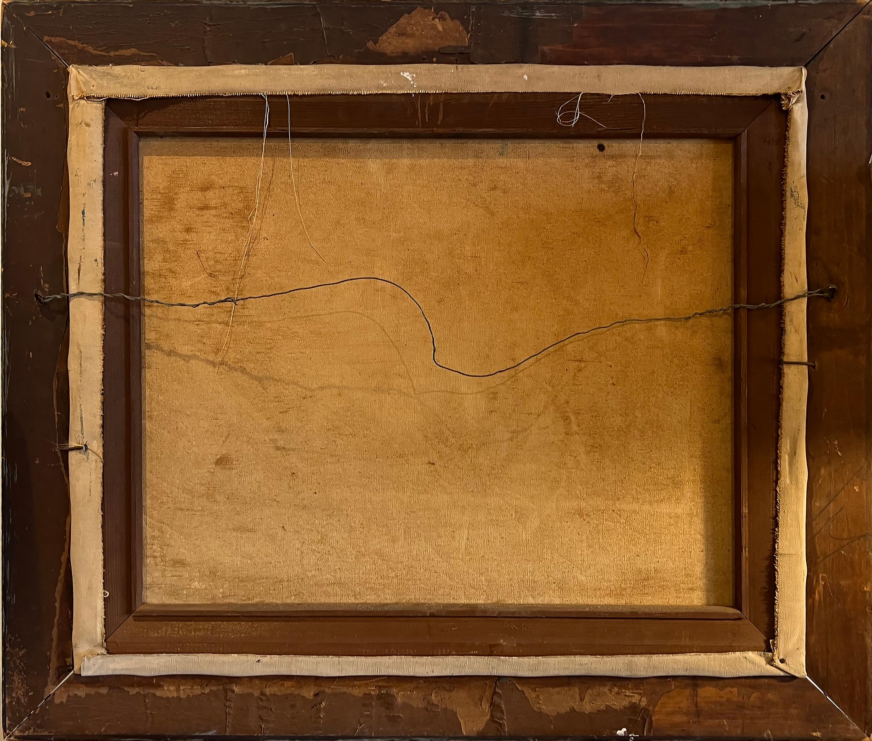 Astratto  Pittura ad olio della fattoria di metà secolo in vendita 4