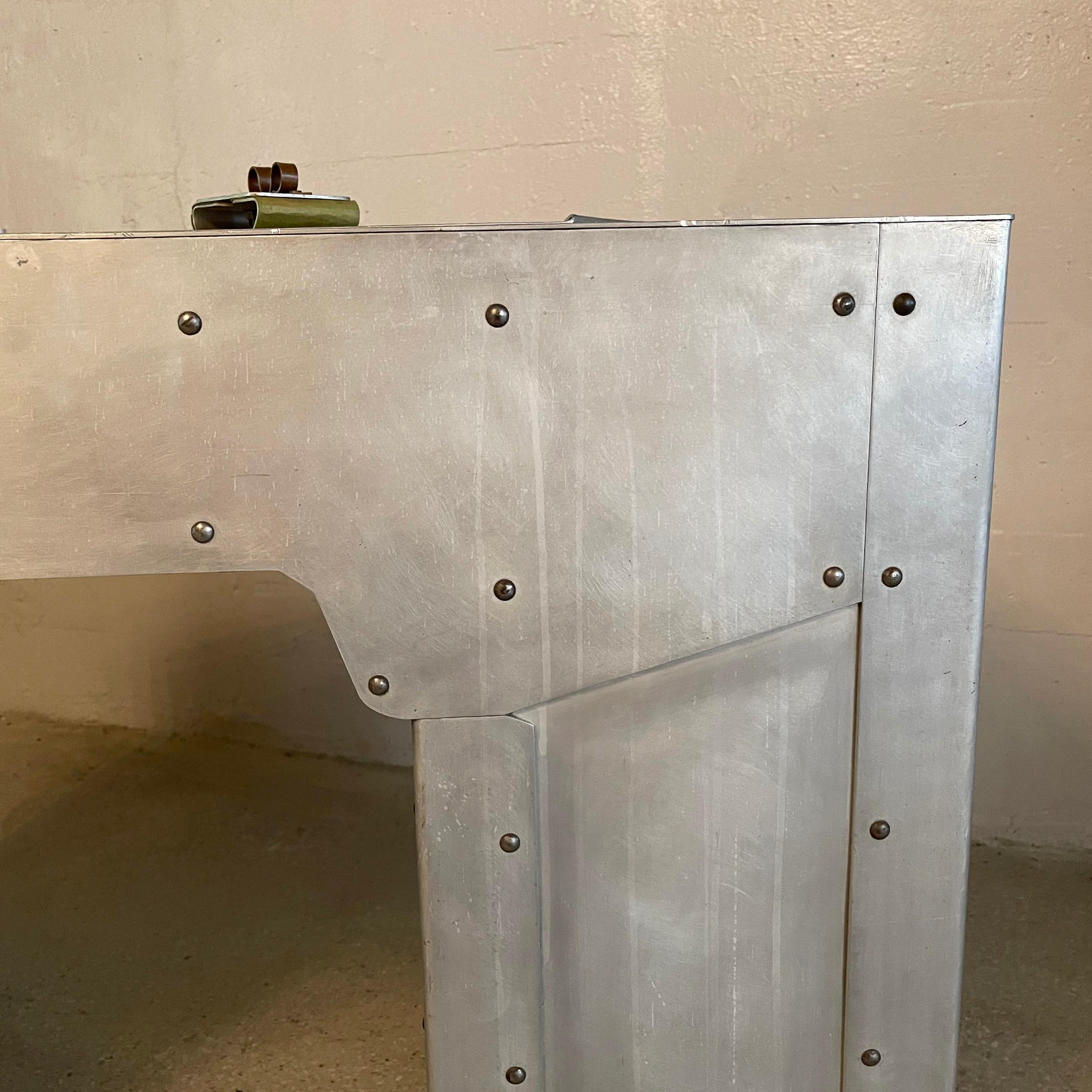 WPA Industrial Aluminum Artisan 5 Piece Desk Set 10