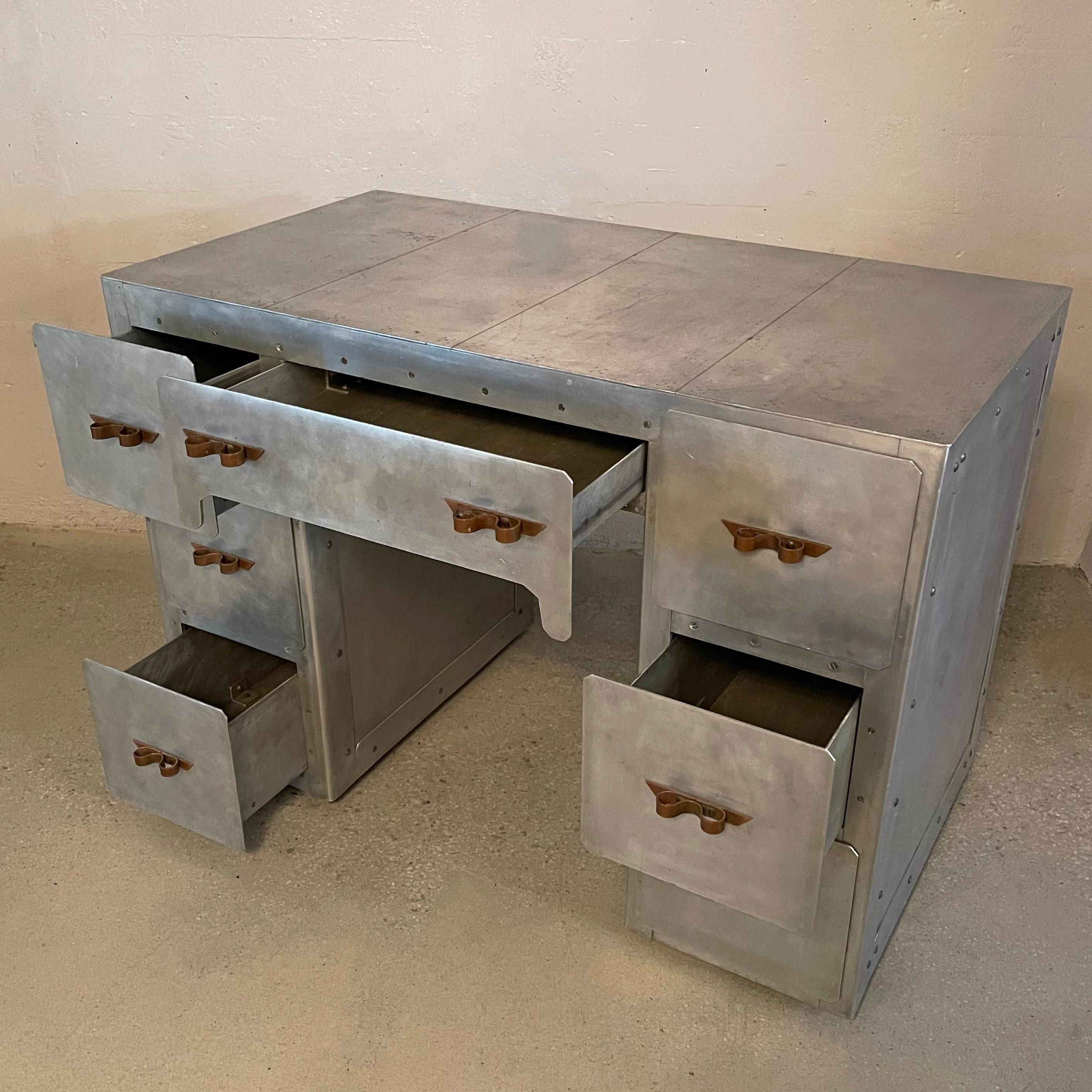 WPA Industrial Aluminum Artisan 5 Piece Desk Set 4