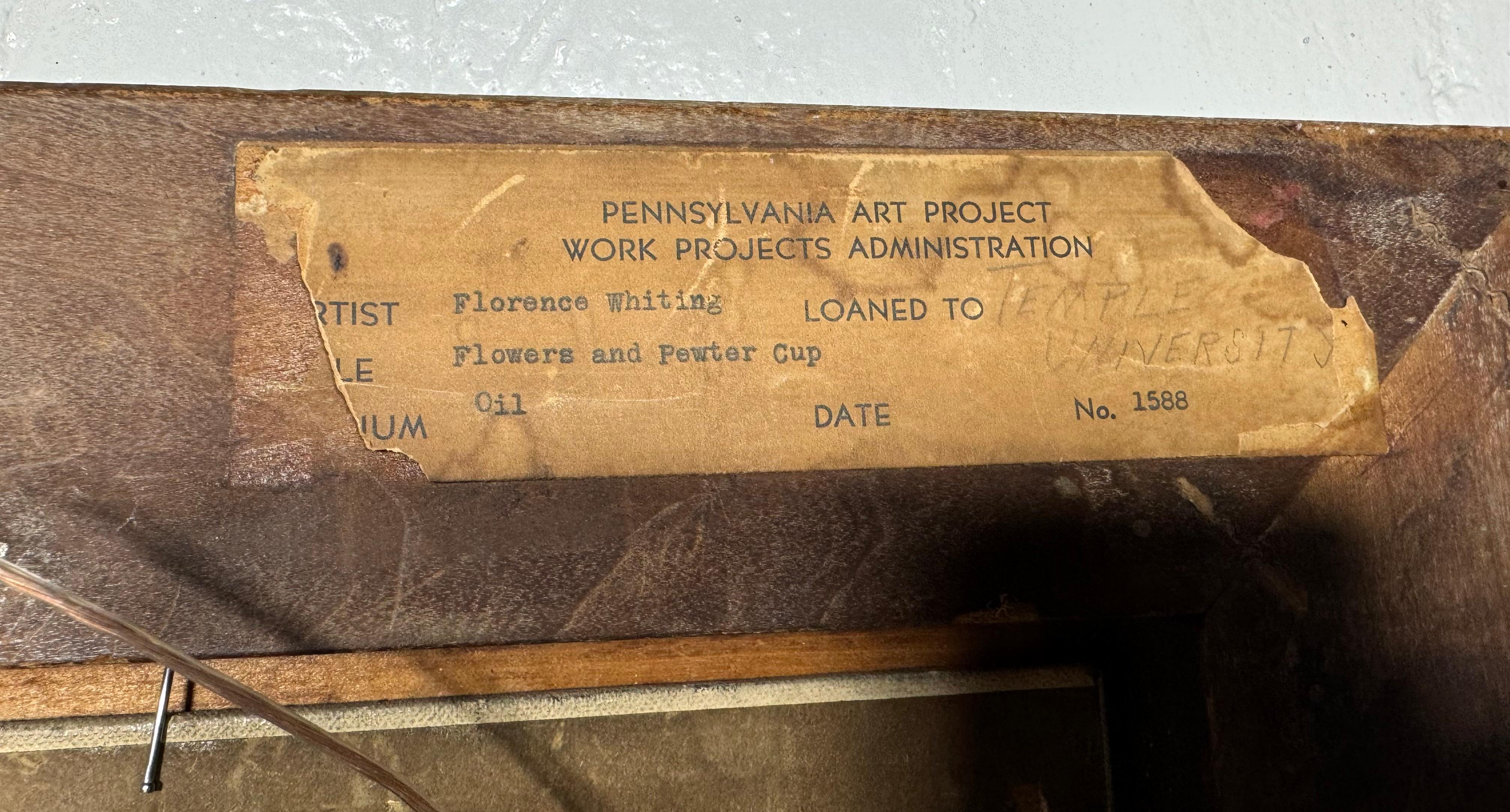 W.P.A. Ölgemälde auf Leinwand/ Federal Arts Project von Florence Whiting, W.P.A. (amerikanisch) im Angebot